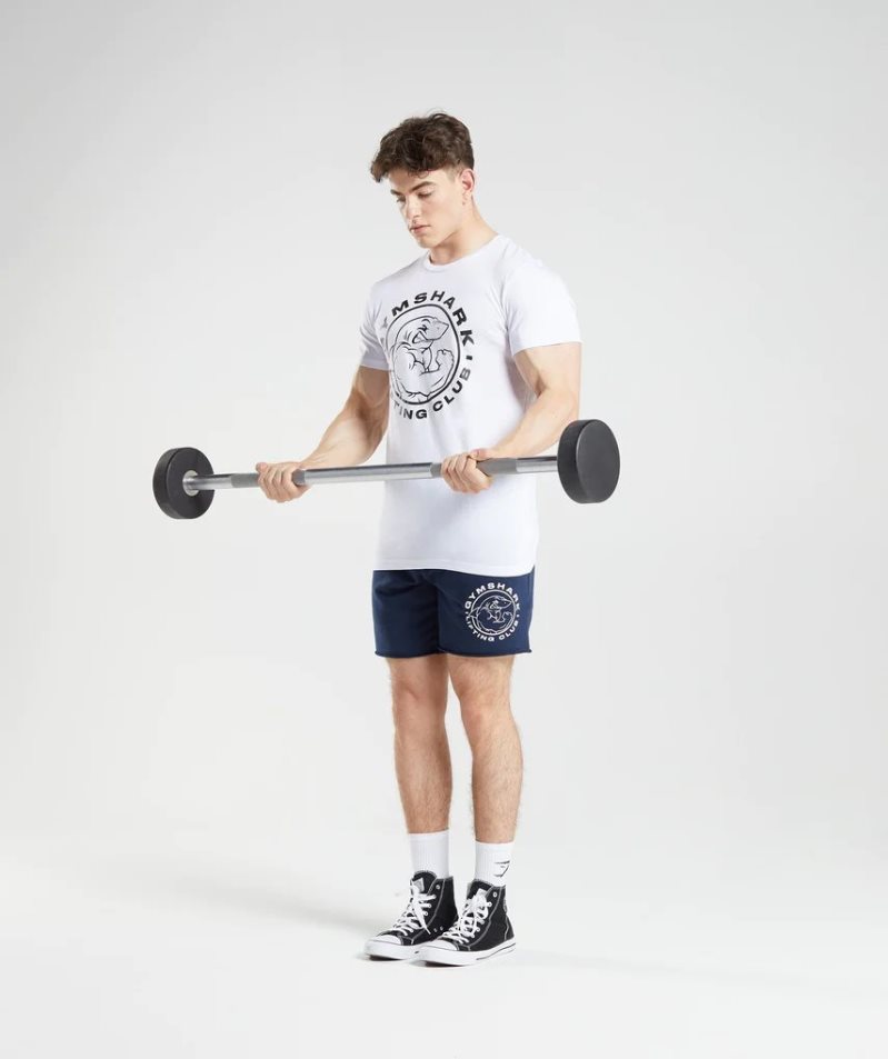 Men's Gymshark Legacy T-Shirts White | CA D73816